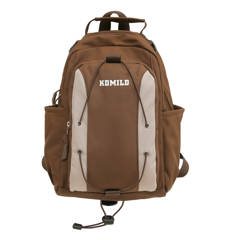 Campus Style Minimalist And Versatile Drawstring Backpack