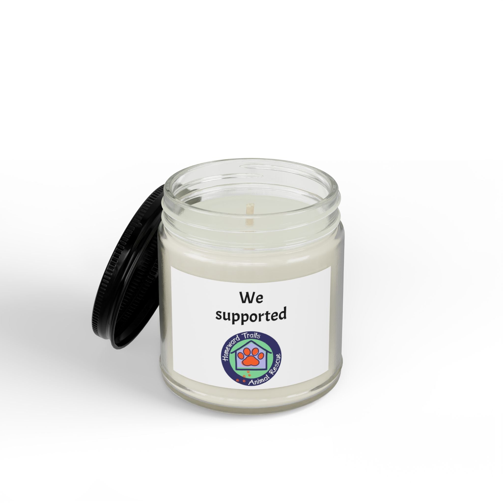 Soy Candle — 'We Supported' Paw Rescue Fundraiser (4oz & 9oz) for Homeward Trails Animal Rescue