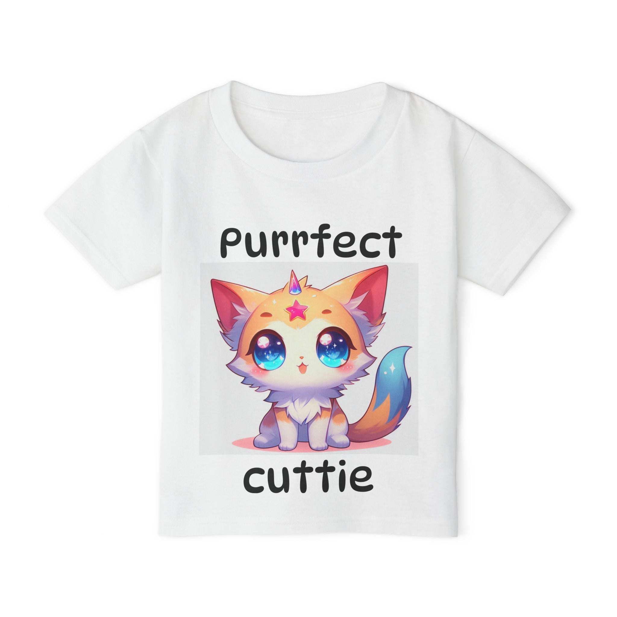Purrfect Cutie Cat Toddler T-Shirt - Adorable Kids Graphic Tee
