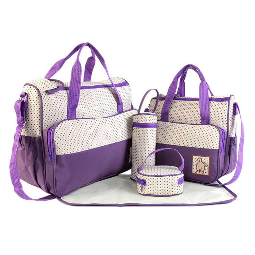5pc. Large Capacity Diaper Bag Set