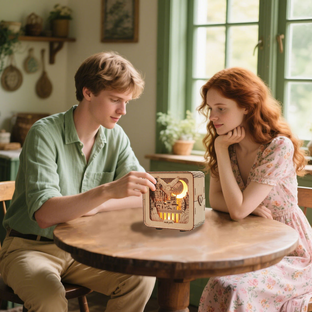 MUSIC PARK 3D Wooden Puzzles Night Lights Desk Decorations