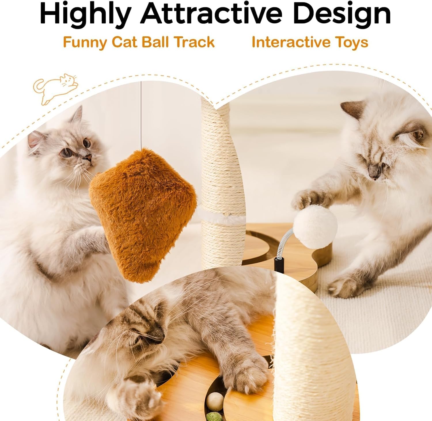 Small Cat Tower with Sisal Scratcher