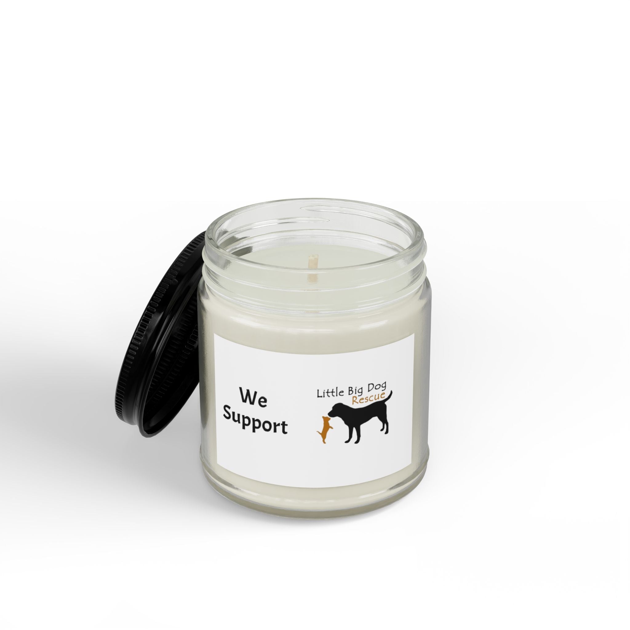 Soy Support Candle — 4oz & 9oz Amber Jar (We Support Little Big Dog Rescue)