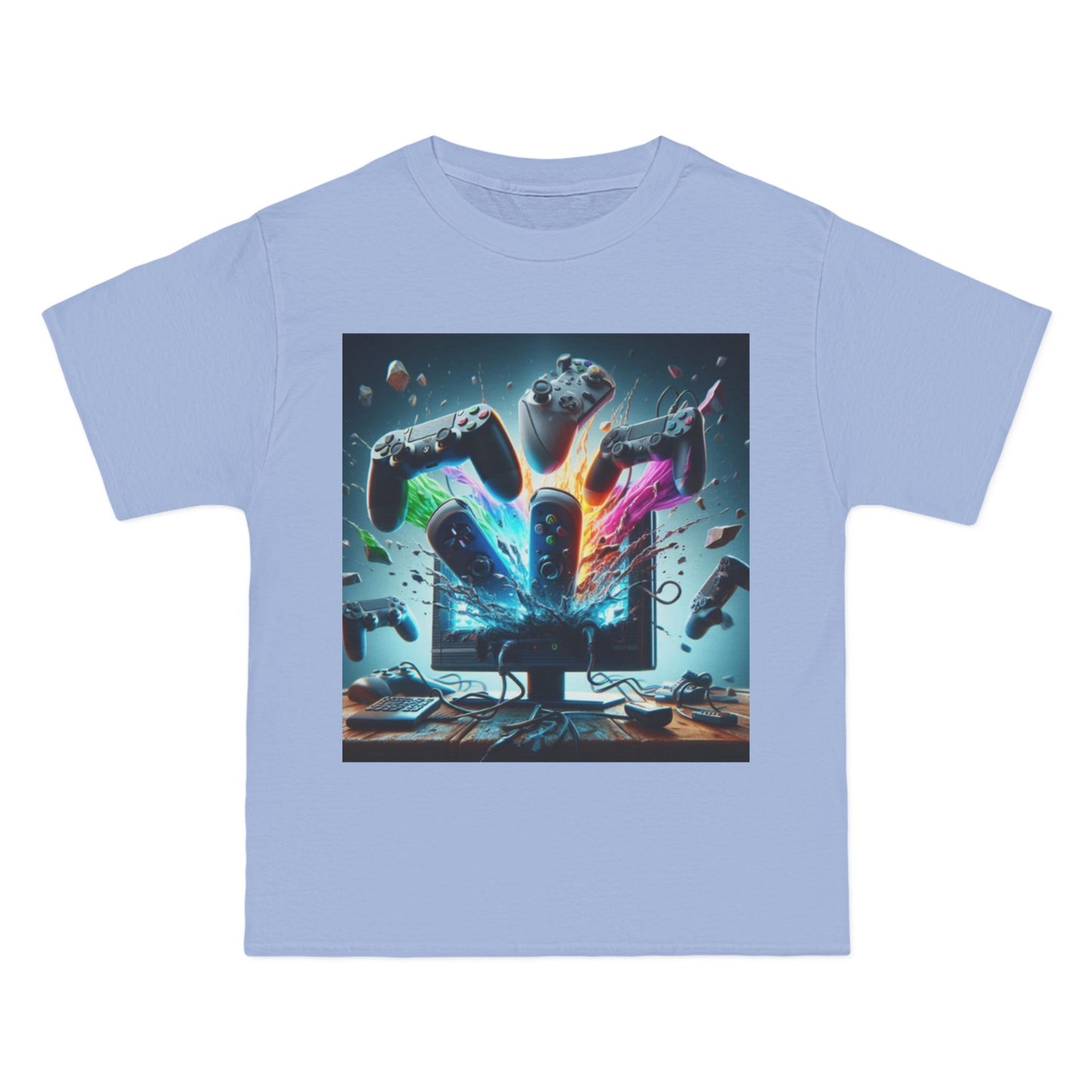Clothing/ Gaming/ Unisex/ Tee Shirt: Gaming Explosion Short-Sleeve T-Shirt | Unisex Tee, Gamer Gift, Video Game Shirt, Fun Casual Wear, Gaming Apparel