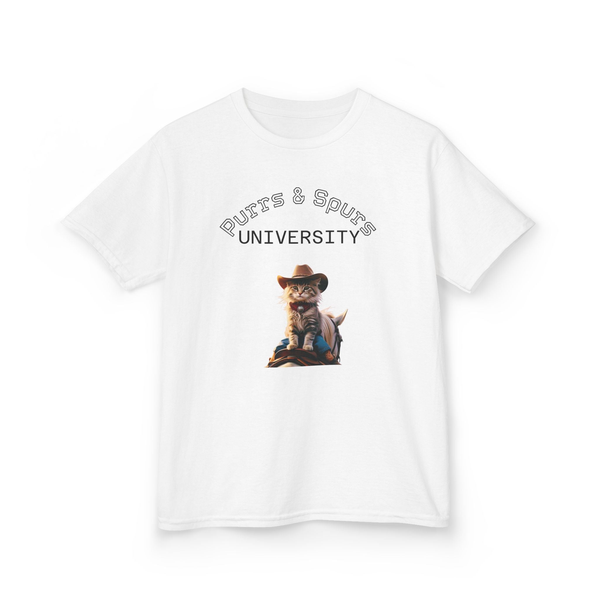 Cowboy Cat Kids T-Shirt - Fun Animal Tee for Toddlers & Children