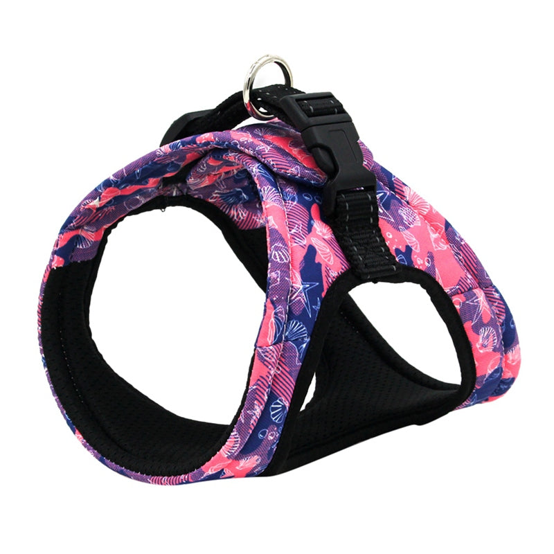 Dog Reflective Printed Chest Strap Set