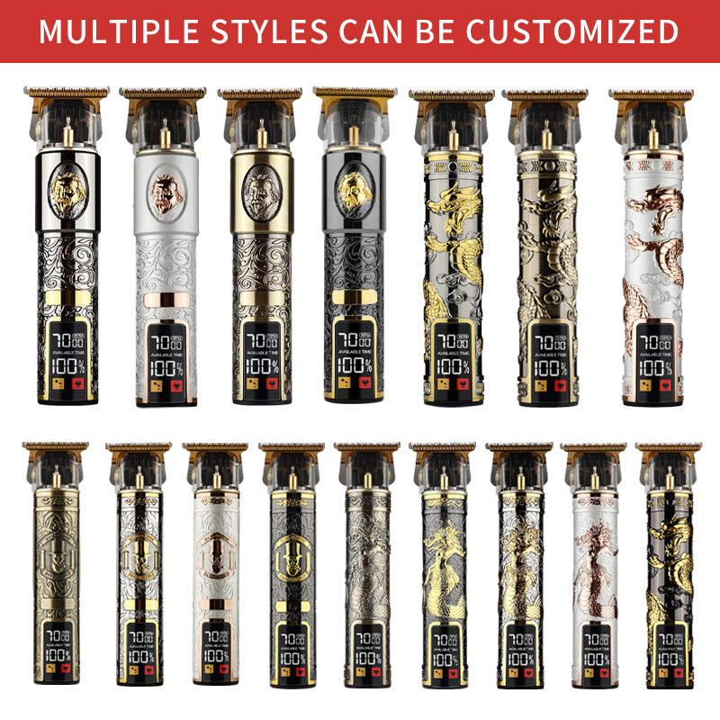 Hair Clipper Electric Electrical Hair Cutter Retro Oil Head Engraving