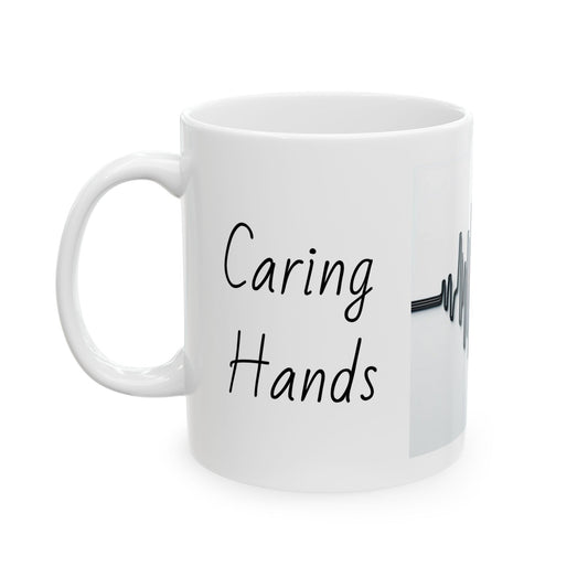 Home Goods/ Home & Kitchen/ Drinkware: Heartbeat Ceramic Mug - Perfect Gift for Coffee Lovers, Healthcare, Home Decor, Heartfelt Moments, Wellness Enthusiasts, Nurse Appreciation