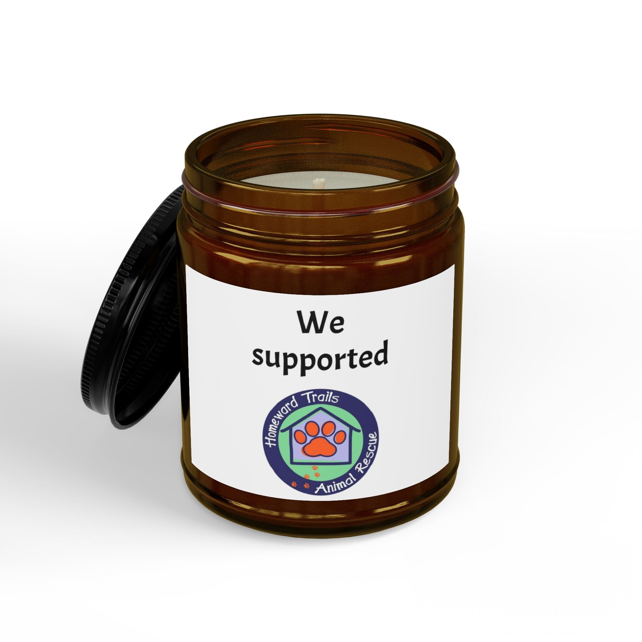 Soy Candle — 'We Supported' Paw Rescue Fundraiser (4oz & 9oz) for Homeward Trails Animal Rescue