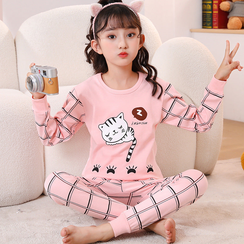 Sleepwear Cotton Autumn Clothing and Pants Set