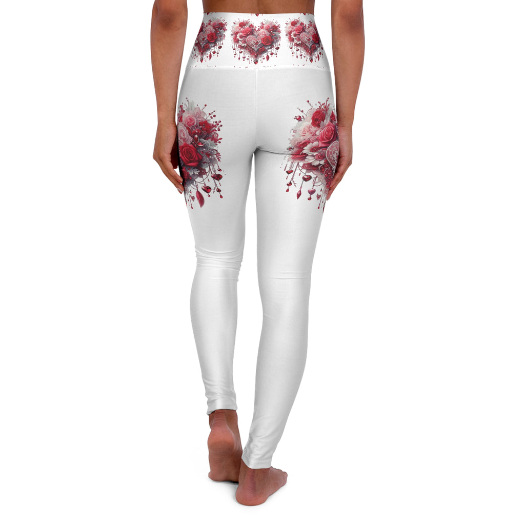 Floral High Waisted Yoga Leggings - Stylish Athleisure Workout Pants
