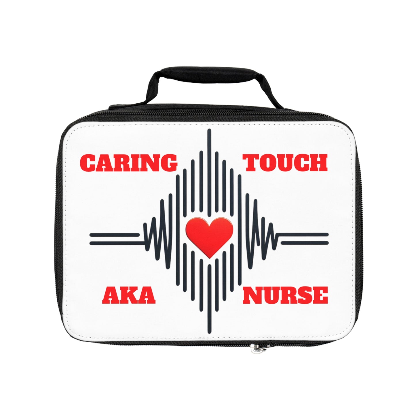 Lunch bag / Food Equipment/: Caring Nurse Lunch Bag - Heartbeat Design, Nurse Gift, Work Bag, Medical Professional, Lunch Tote, Healthcare Appreciation