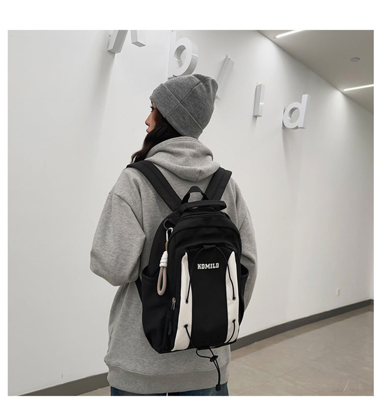 Campus Style Minimalist And Versatile Drawstring Backpack