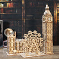 MUSIC PARK 3D Wooden Puzzle Big Ben Model Kits Desktop Clock DIY Building Blocks Creative Gift Home Decor For Family Unique Christmas Gift