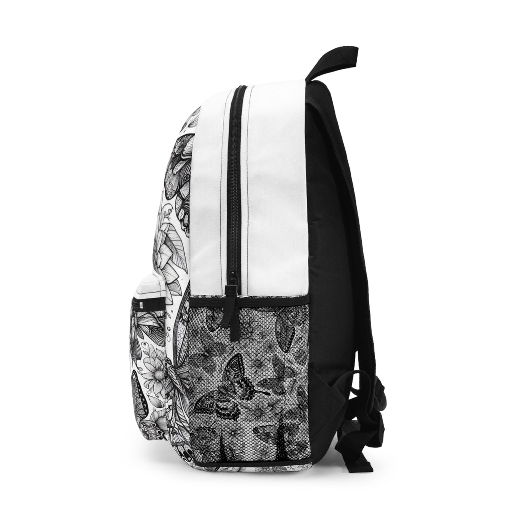 Butterfly Floral Backpack - Stylish School Bag for Nature Lovers