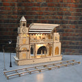 MUSIC PARK3D Wooden Puzzle Railway Station Model Kits to Build Wooden Construction Handmade DIY Craft Unique Gift