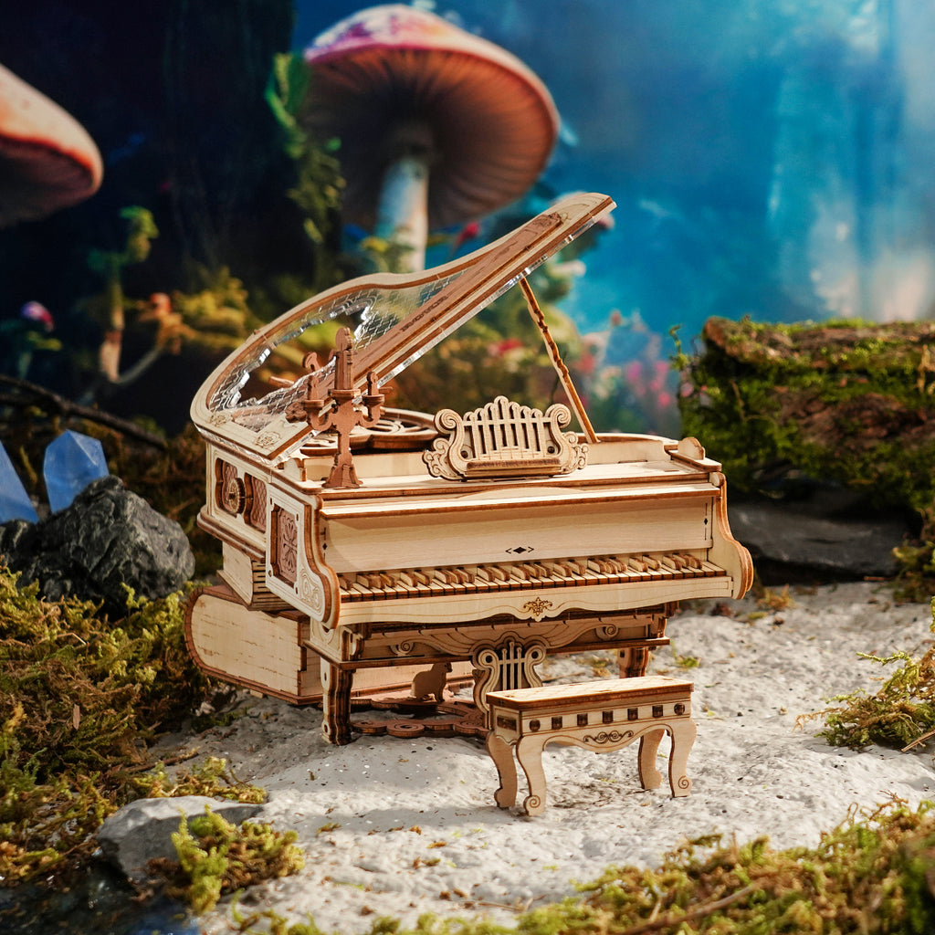 Robotime 3D Wooden Puzzle Magic Piano Music Box - 223pcs