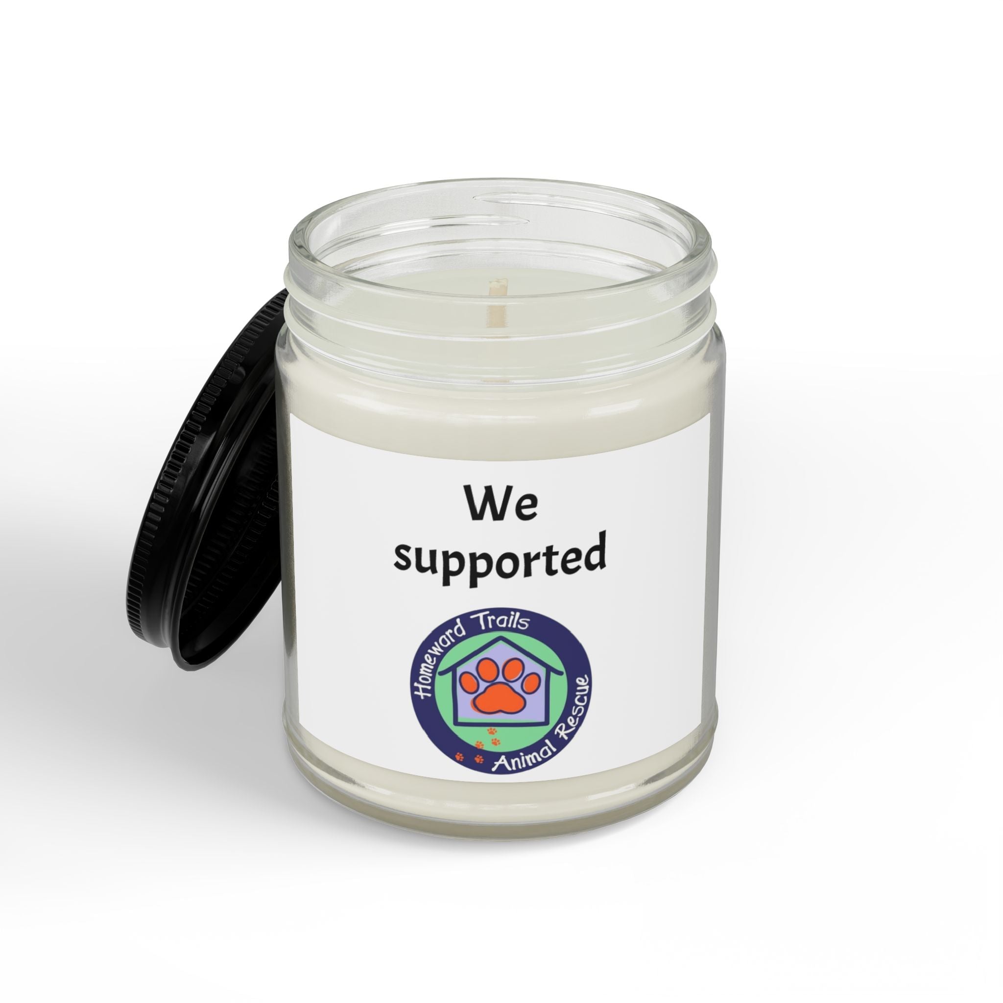 Soy Candle — 'We Supported' Paw Rescue Fundraiser (4oz & 9oz) for Homeward Trails Animal Rescue