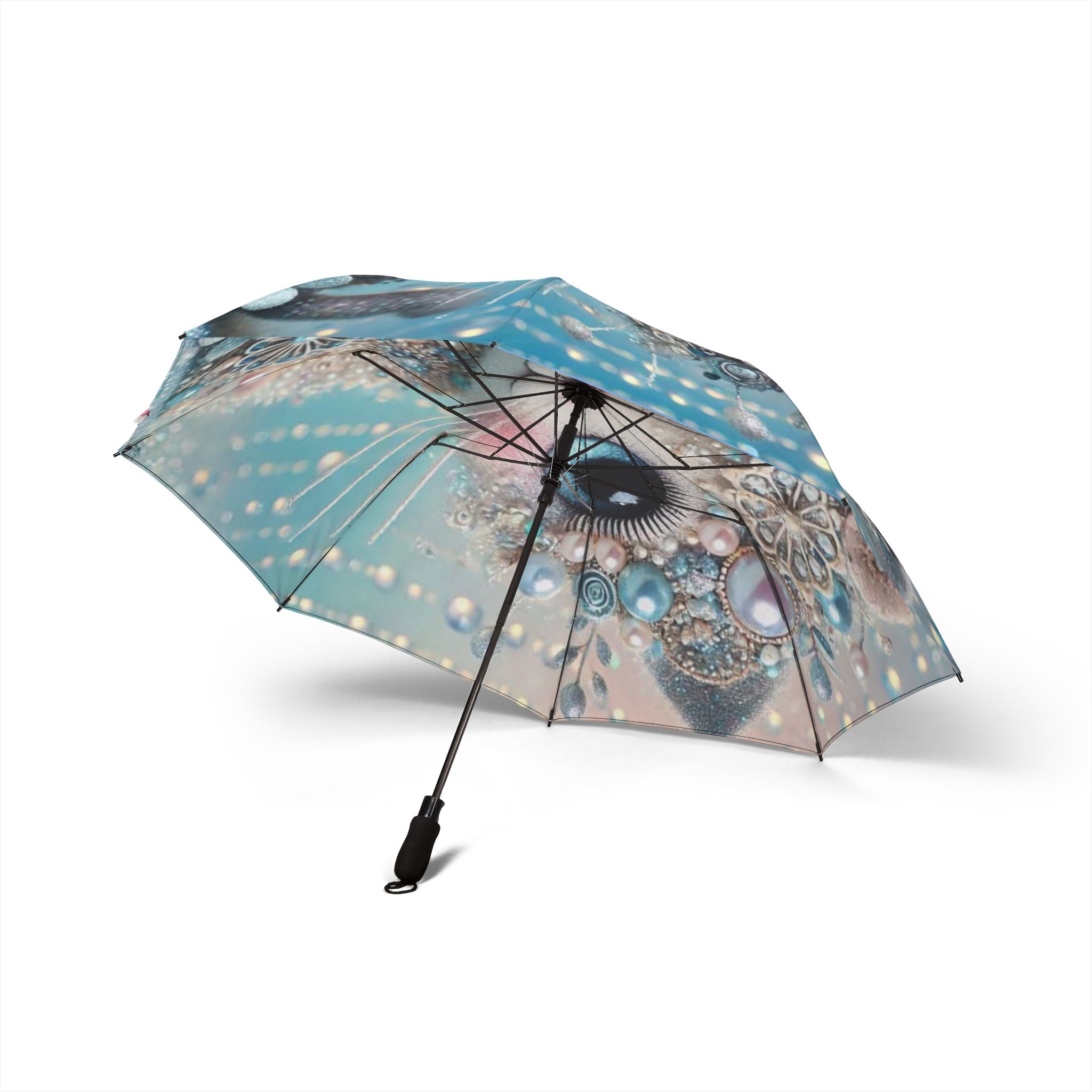 Cute Cat Design Foldable Umbrella - Stylish Rain Gear for Cat Lovers