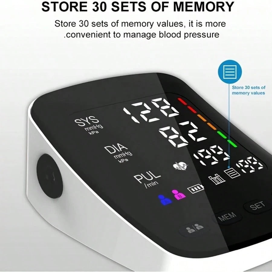 Blood Pressure Monitor Automatic Upper Arm Lg. Cuff for Home Use