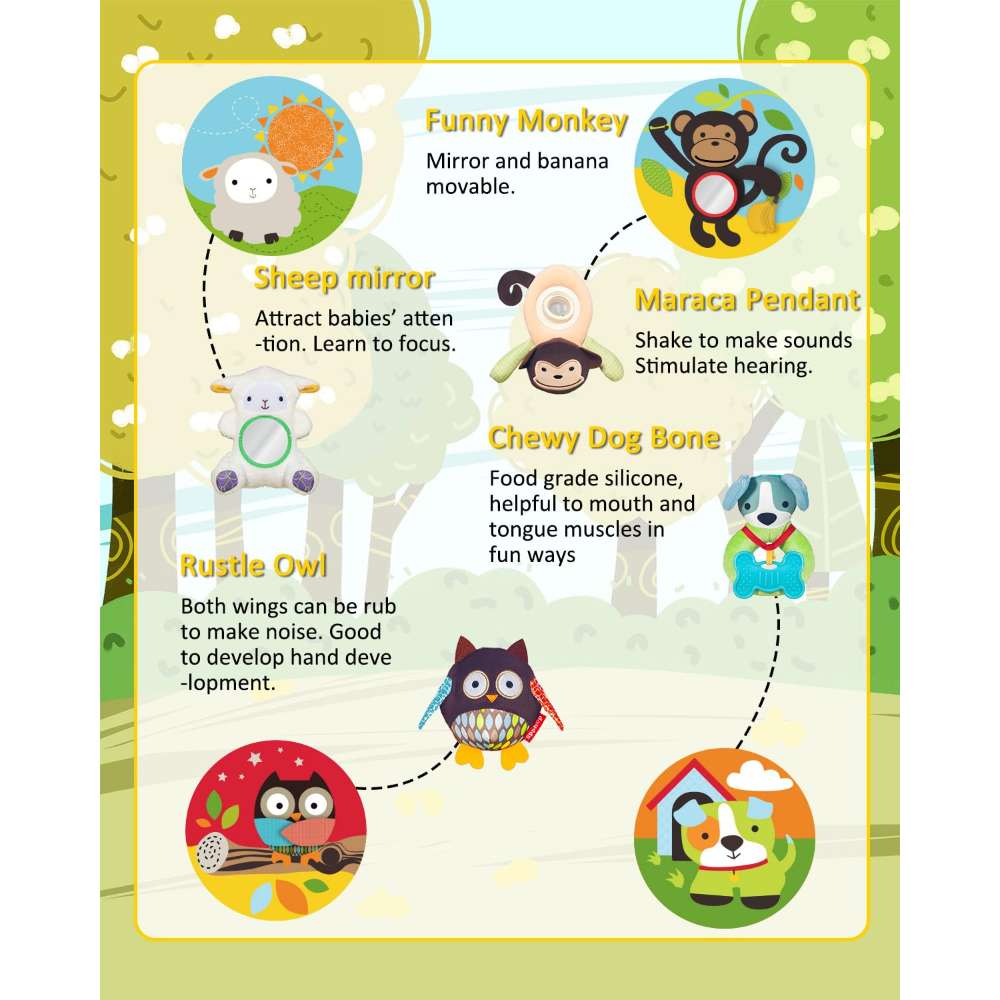 Keeygo Baby Play Mat Zoo Theme Sensory