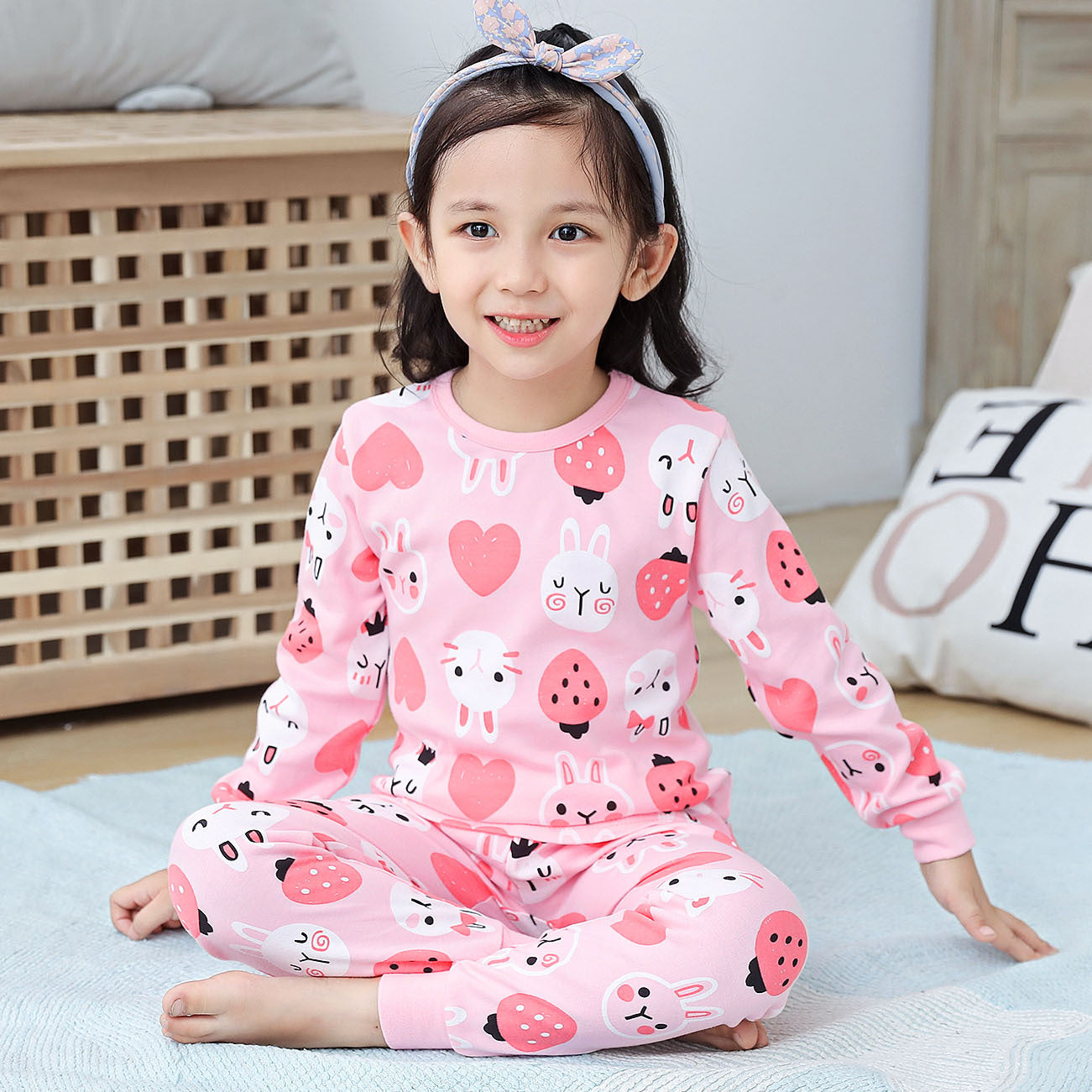 Sleepwear Cotton Autumn Clothing and Pants Set
