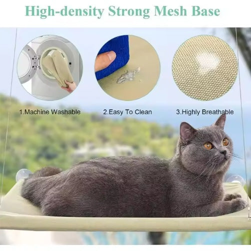 Cat Window Hammock with Suction Cups | Relaxing Perch for Cats