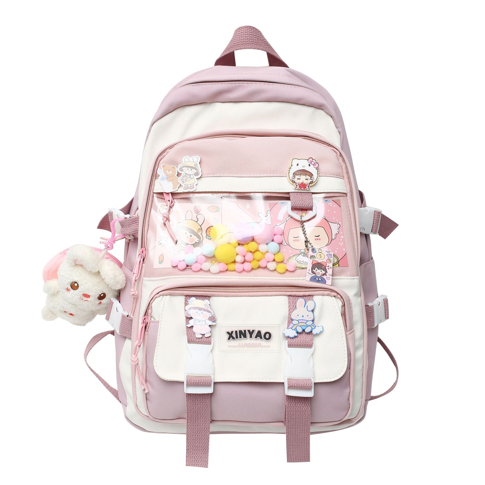 Teen / Girls Cute Large Capacity School Backpack with or without accessories