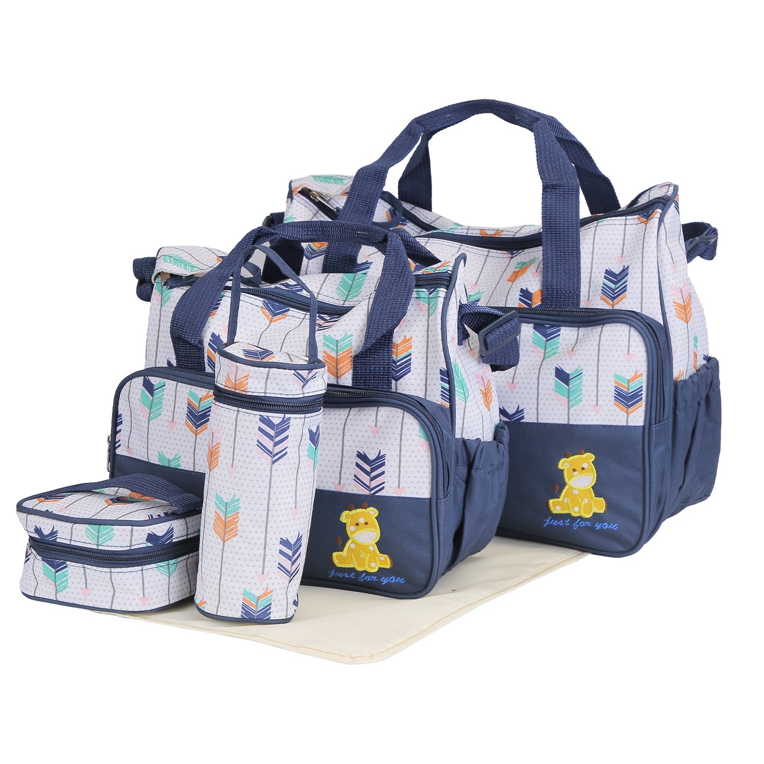 5Pcs Baby Diaper Bag Set / Travel Tote Bags
