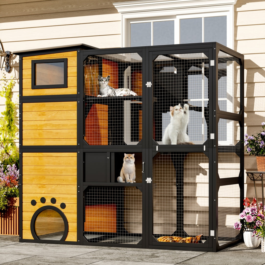 Large Cat Catio 4 Tiers Cat Enclosure for Outdoor