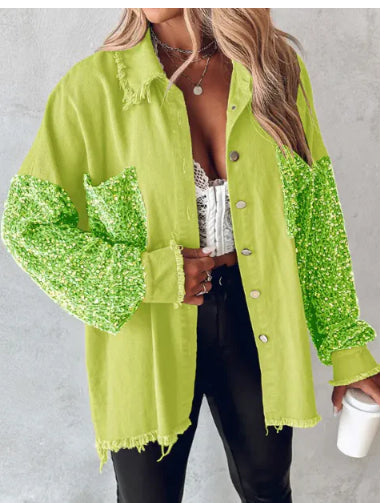 Women's Off-Shoulder Serpentine Top - Long Sleeve Casual Shirt