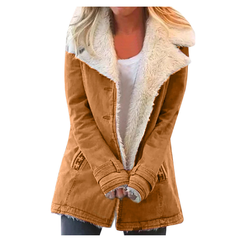 Women's Parka Jacket / Warm Faux Fur