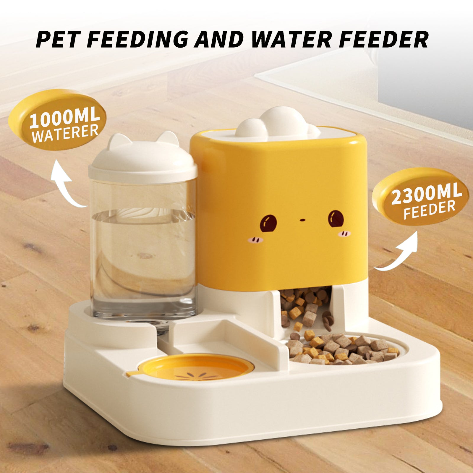 Cartoon Cloud Cat and dog Ear Feeding and Water Feeding, Pet Essential Item for Home and Travel