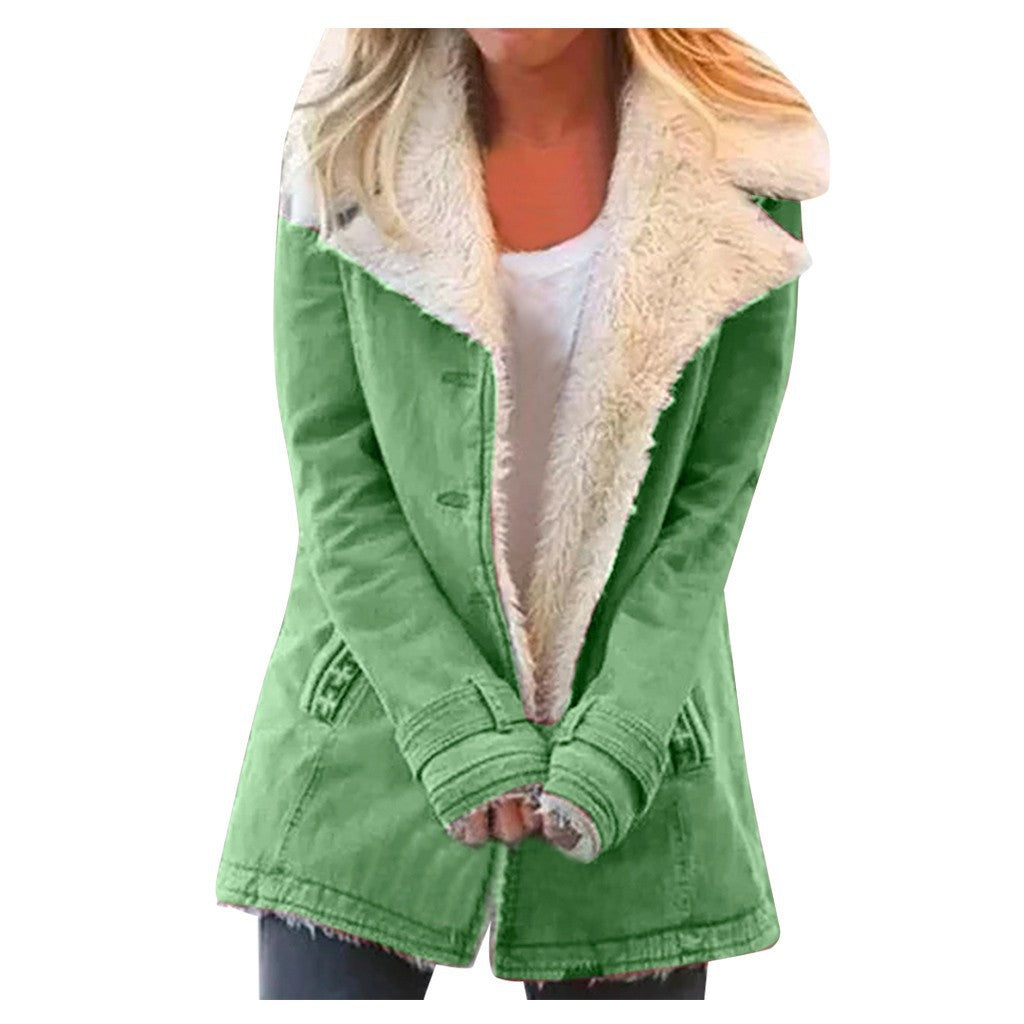 Women's Parka Jacket / Warm Faux Fur