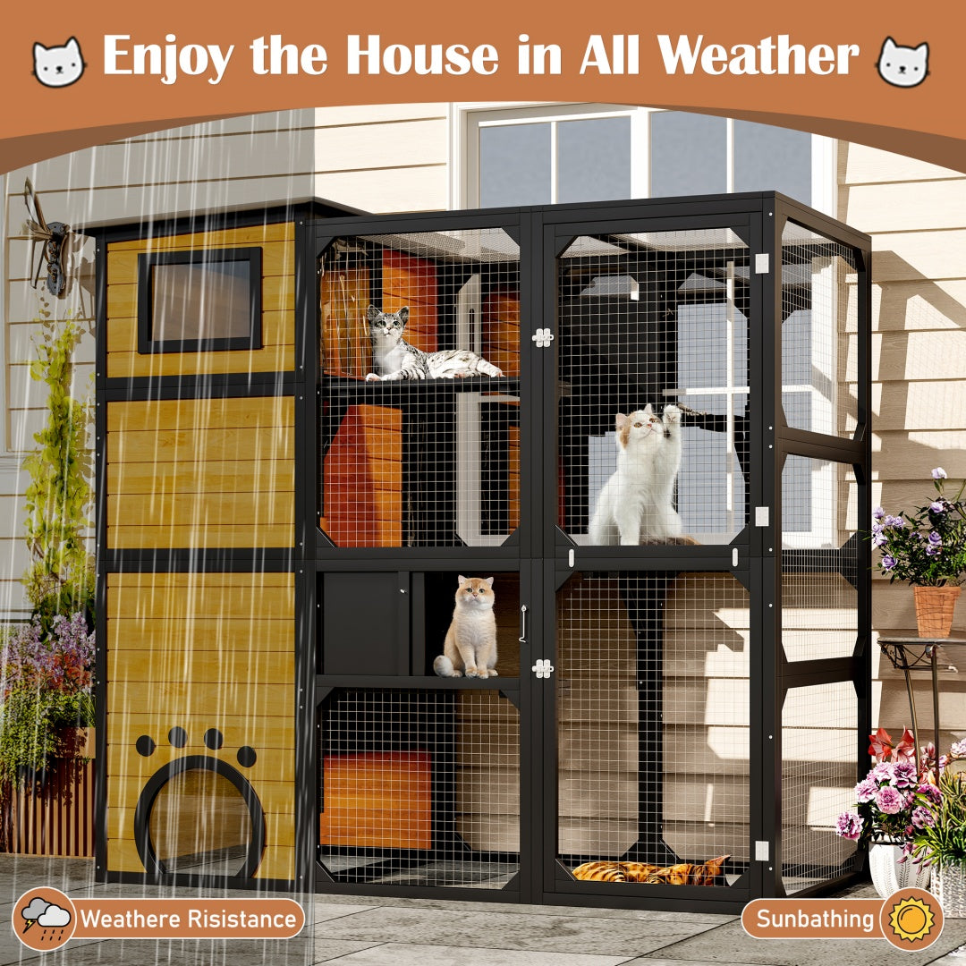 Large Cat Catio 4 Tiers Cat Enclosure for Outdoor