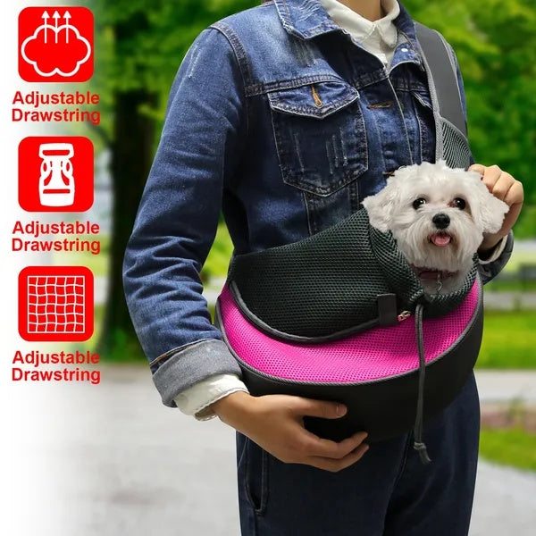 Pet Hands-Free Sling Carrier for Dogs and Cats | Adjustable Padded Strap