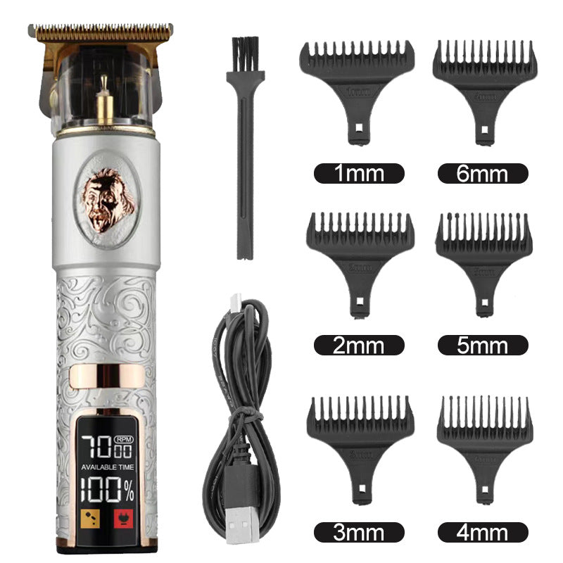 Hair Clipper Electric Electrical Hair Cutter Retro Oil Head Engraving