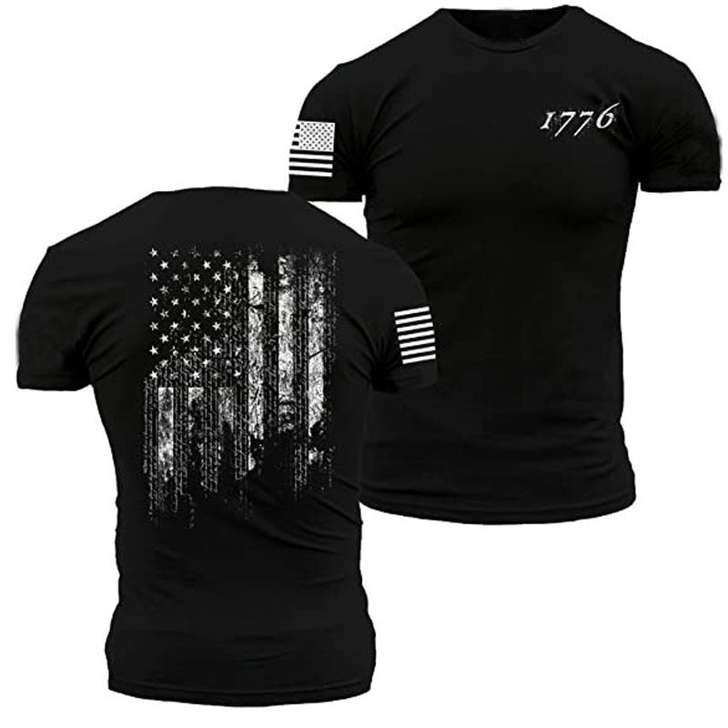 American Acid 1776 US Flag Men Clothing T-Shirt