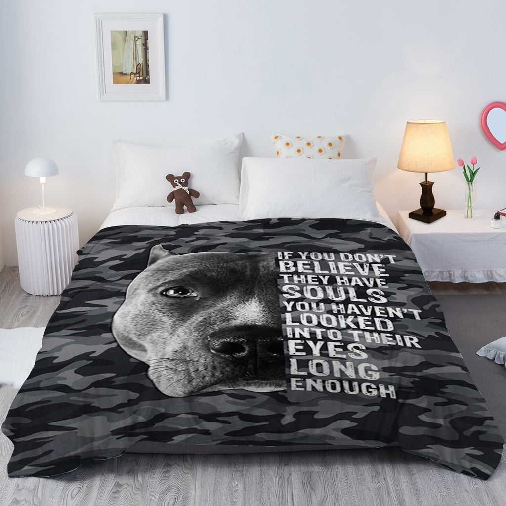 1pc Flannel Black Background Dog Cute Pet Theme Printed Blanket