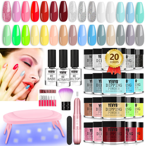 Acrylic Nail Kit Dip Powder Nail Kit Starter with Drill and UV Light